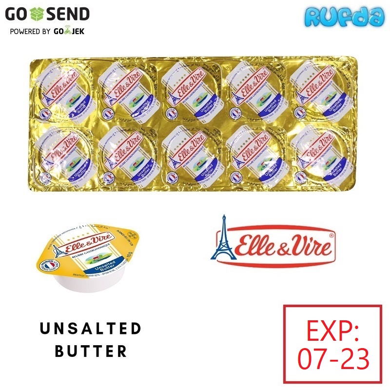 Elle &amp; Vire Unsalted Butter 10 pcs 10 gram