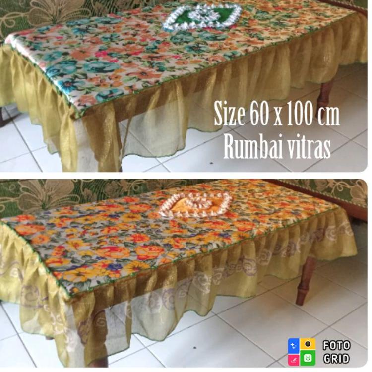 Chekout TAPLAK MEJA KOTAK/TAPLAK MEJA KOTAK MURAH/TAPLAK MEJA TAMU RUMBAI SATIN