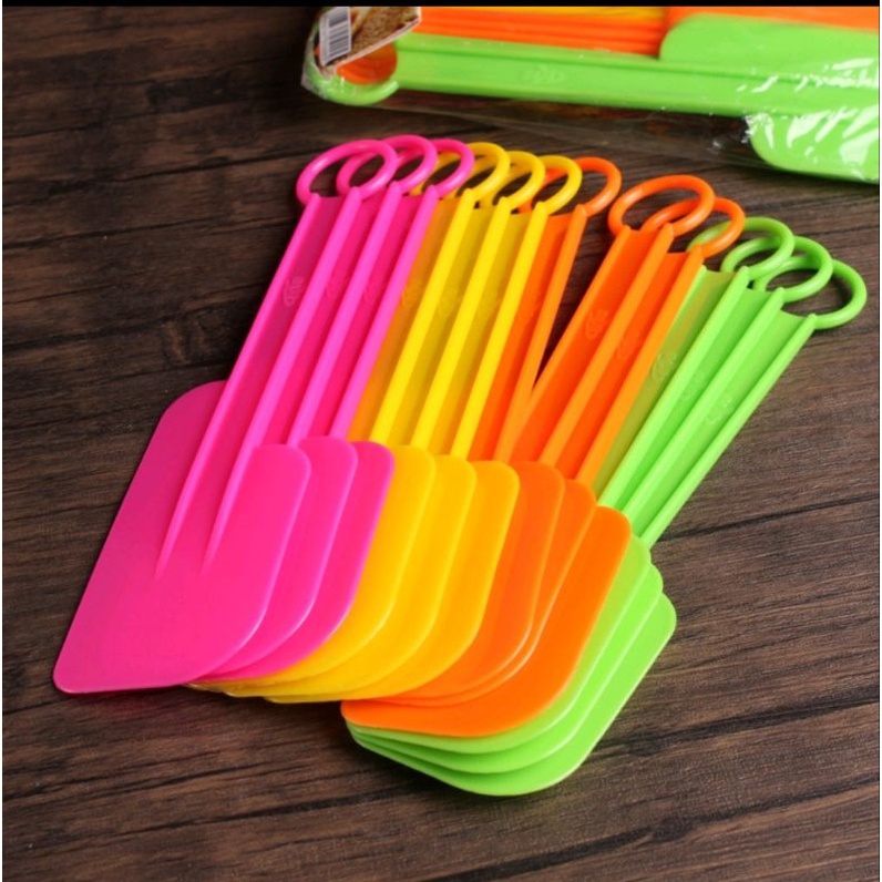 OLESAN KUE/SPATULA WARNA ISI 10PC
