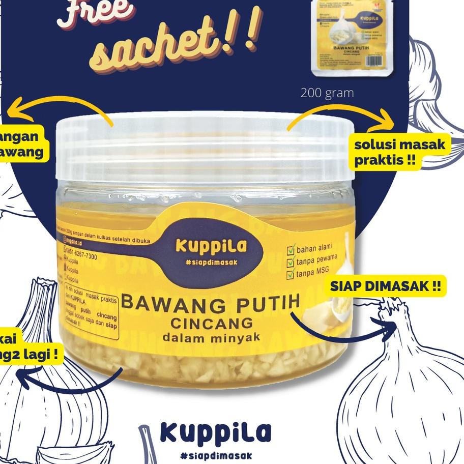 

10.10 BIG SALE FASION Bawang Putih Cincang dalam Minyak (kemasan Jar 200g) FREE Sachet - Kuppila murah