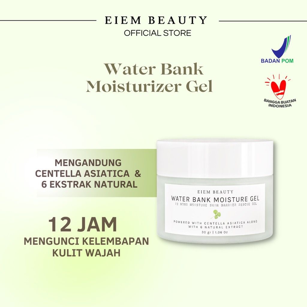 BPOM Eiem Beauty Series Water Bank Moisturizer Acne + Anti Aging Brightening Hydration Booster Serum