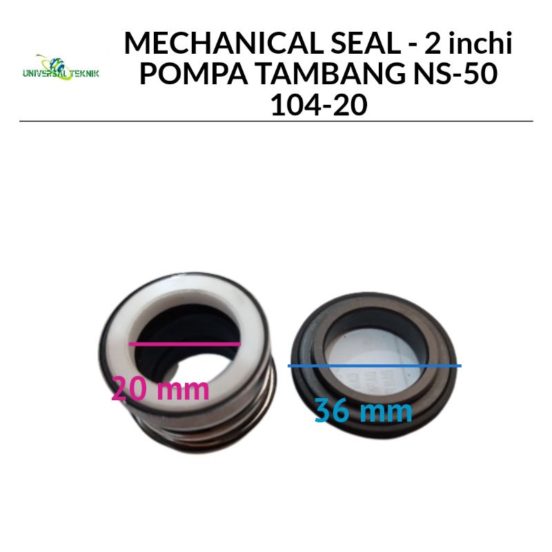 Mechanical seal 2" pompa NS 50 pompa tambang