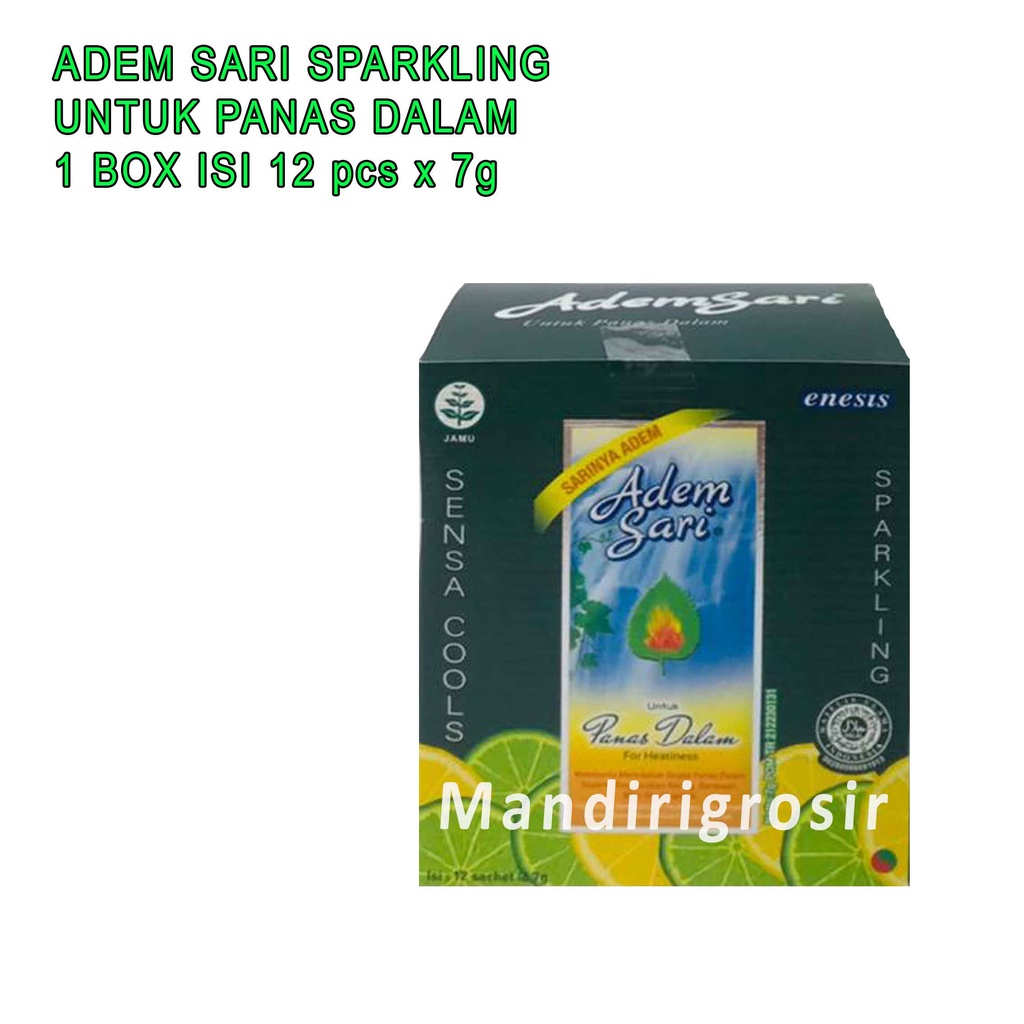 Sparkling Sensa Cools * Adem Sari * Untuk Panas Dalam * 1 Box Isi 12pcs