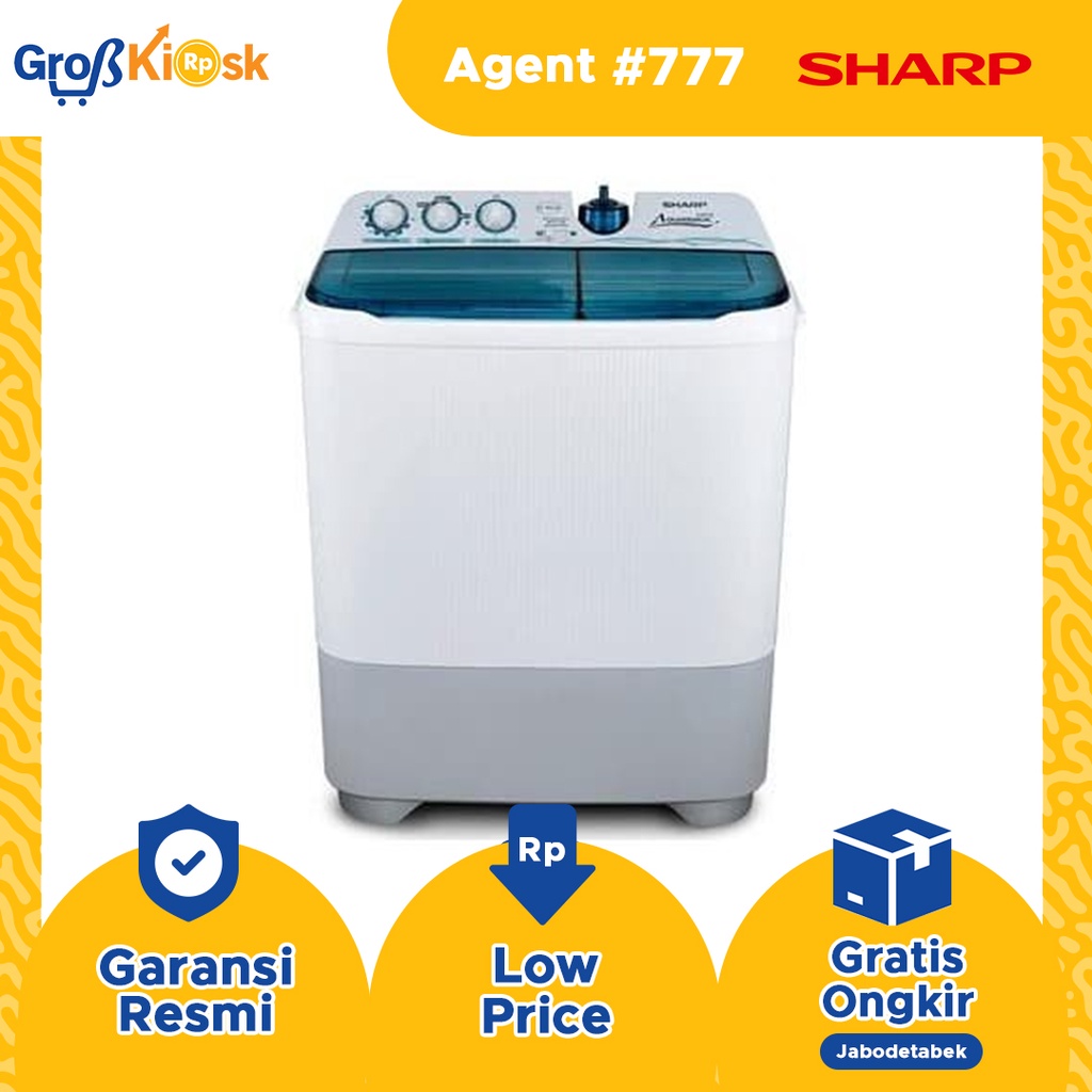 SHARP Mesin Cuci 2 Tabung - ES-T85CR-BK/VK/PK / EST85CR