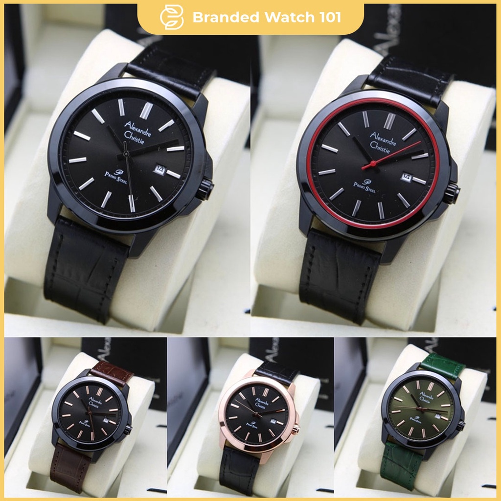 ORIGINAL Jam Tangan Pria Alexandre Christie AC 1017 / AC1017 / 1017 Garansi Resmi 1 Tahun, Leather