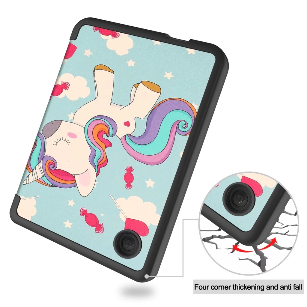 Baru Kobo Clara 2e 6inch Case e-Book Readers 2022 Amazon Kobo Clara 2e 6.0 &quot;Fashion Pola Dicat TPU Flip Stand eReader Penutup Pelindung Kulit