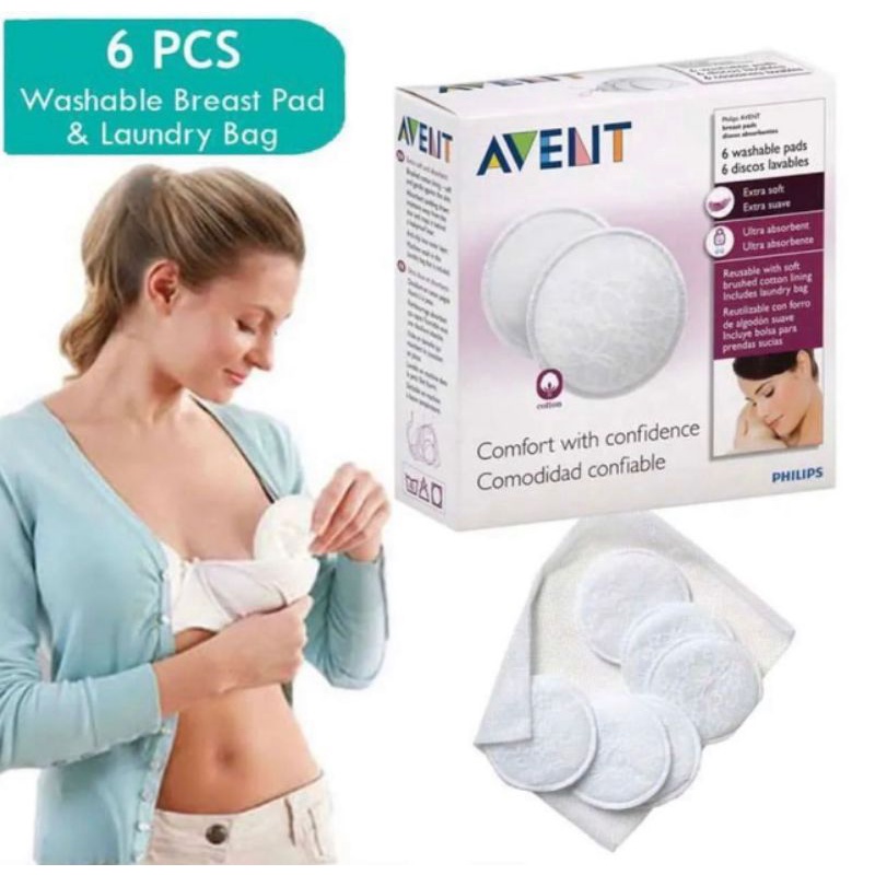 Breastpad washable avent isi 6 pcs