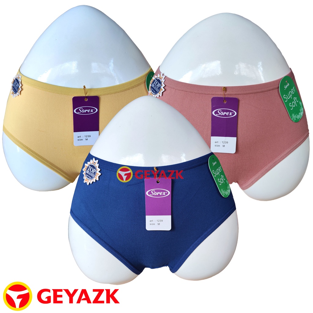 3Pcs Celana Dalam Wanita Cd Super Soft Kode 1239