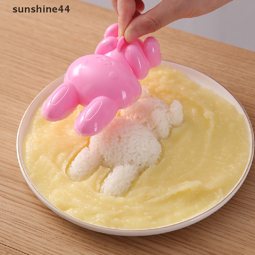 Sunshine 1Set Kitchen Sushi Mold Sandwich Mould Rabbit Rice Ball Mold DIY Bento MakerTool .