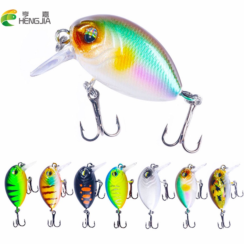 Hengjia 1PCS Umpan Pancing Mini Minnow Fishing Lure Wobblers 3.8g/5.5g/7.5g Umpan Keras Buatan Plastik Crankbait Jerkbait 3model Bass Baits Tackle