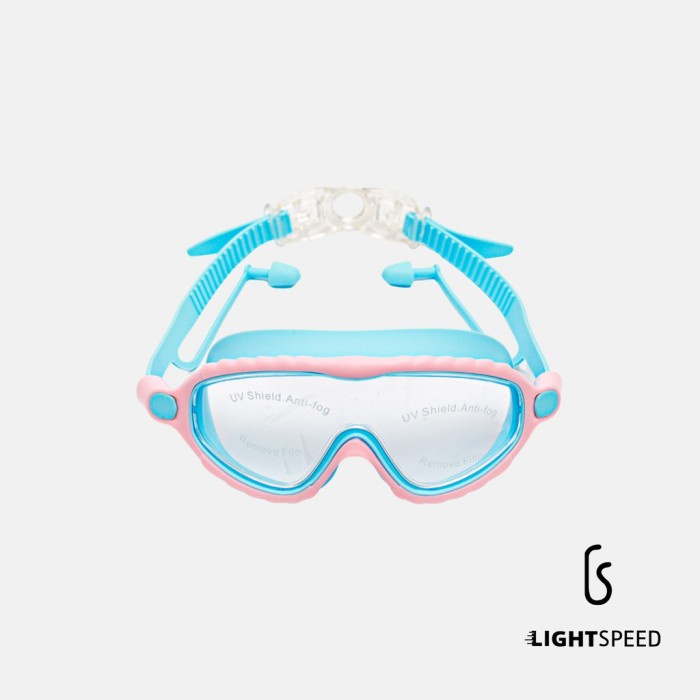 Kacamata Renang LIGHTSPEED KACAMATA RENANG / SWIMMING GOGGLES HD ANTI KABUT - PINKBIRU(P2J6) Kacamat