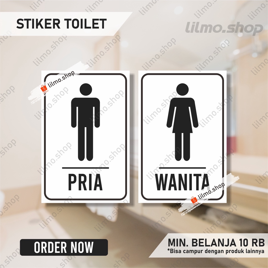 

Stiker Toilet, Stiker Pintu Toilet, Desain 2