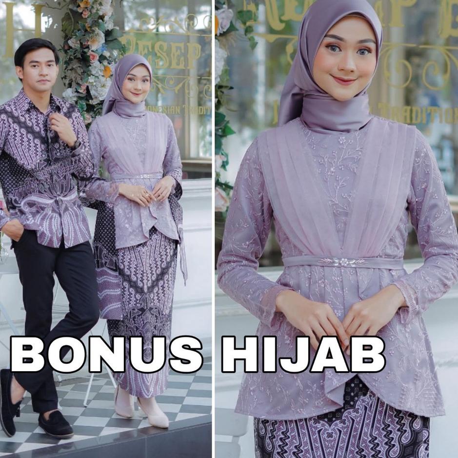 Terpercaya set couple kebaya aveena/set couple kebaya tunangan/set couple kebaya lamaran