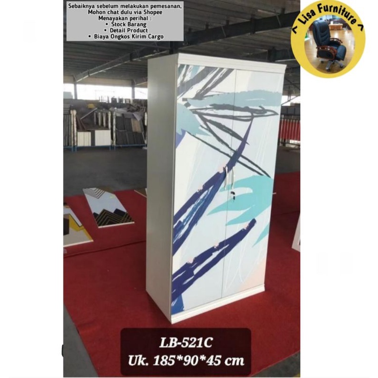 Lemari Besi Pakaian kaca|Lemari Besi Pakaian Sliding|Lemari besi pakaian 3 pintu|Lemari besi pakaian