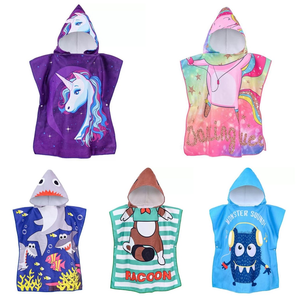 GM203 - Handuk Ponco Anak Karakter/Handuk Anak/Hoodie Towel