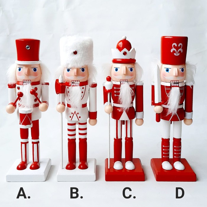 Hiasan Natal Nutcracker Santa Pajangan Kayu Prajurit Natal Nutcraker Kado Natal Harga Grosir Termurah