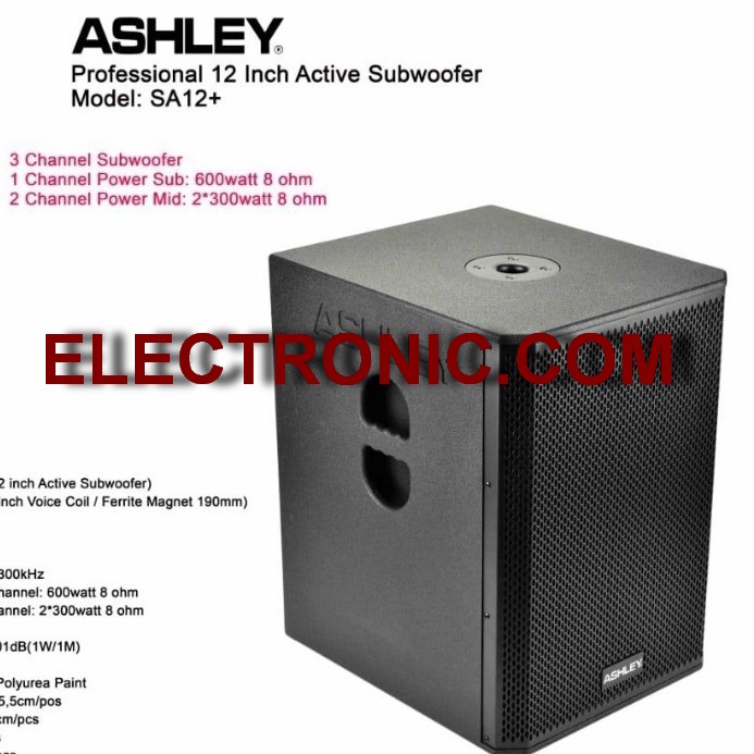 Speaker Subwoofer ashley Active SA12+ Original SA12 plus 12 inch aktif Sub Woofer SA 12+ + terbaik