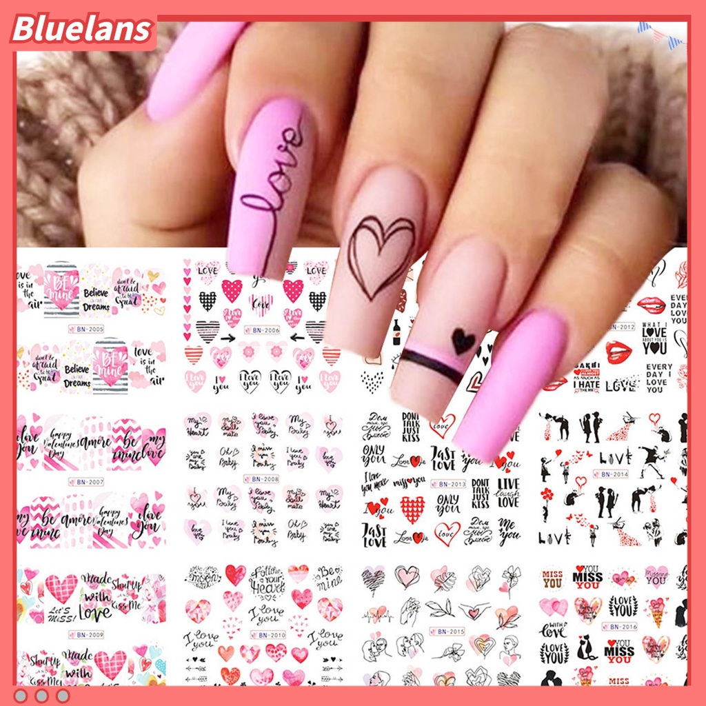 (In Stock) Kacamata Hitam Lensa Warna Warni ♡Stiker Kuku Bentuk Hati Untuk Manicure