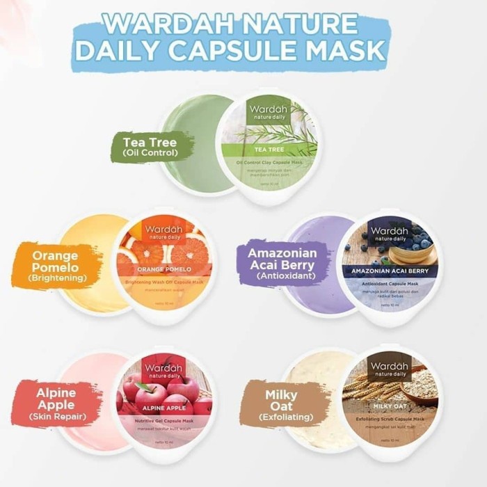 RUMAH CANTIK 354 - Wardah Nature Daily Capsule Mask 10 ml - Masker Wajah - BISA COD / BAYAR DI TEMPAT