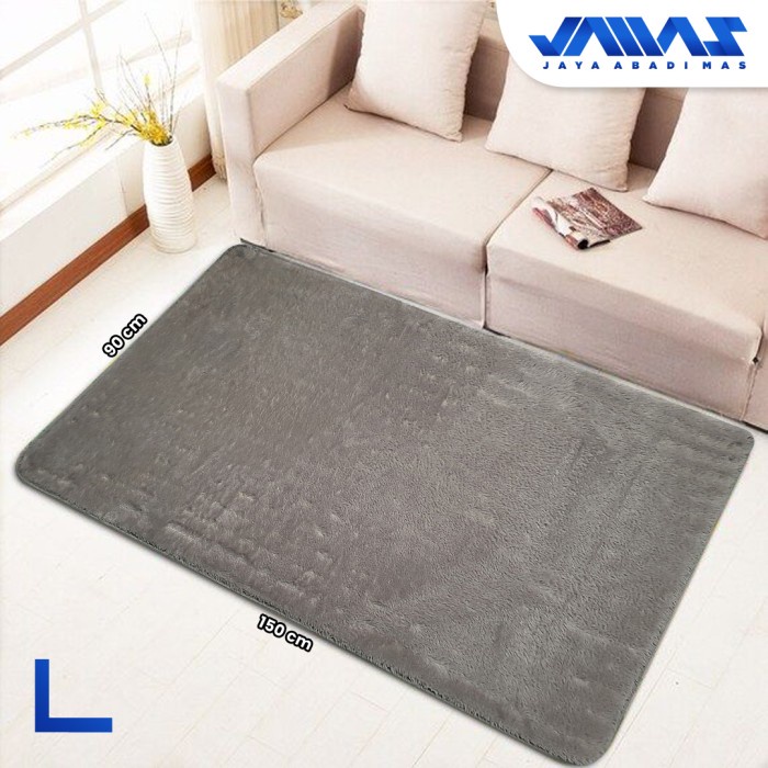 KARPET BULU Karpet Bulu Halus Dragon Fur 90x150cm - Abu-abu jumbo karakter kamar tidur rasfur berkua