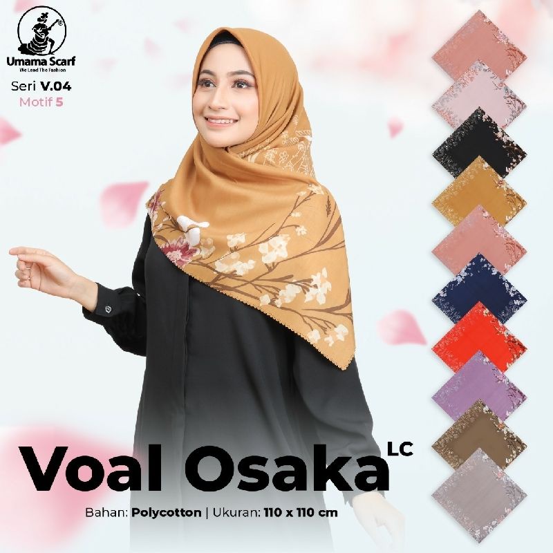 ORIGINAL VOAL OSAKA Jilbab segiempat voal Osaka motif 5
