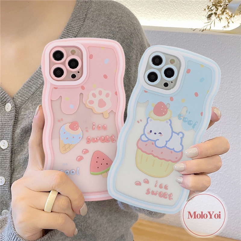 Soft Case Tpu Motif Kartun Beruang Untuk iPhone 11 7 8 14 Plus XR 6 6s Plus 11 13 14 12 Pro Max X XS Max SE 2020