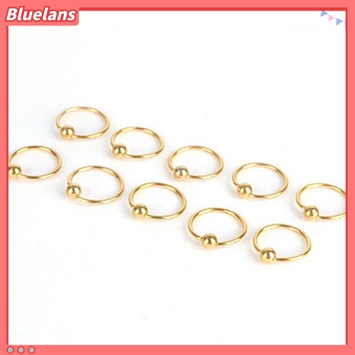 2pcs Cincin Hoop Bahan Stainless Steel Untuk Tulang Rawan Hidung