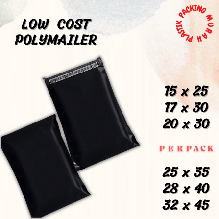

LOW COST POLYMAILER HITAM - PLASTIK PACKING OLSHOP POLIMAILER SUPER EKONOMIS