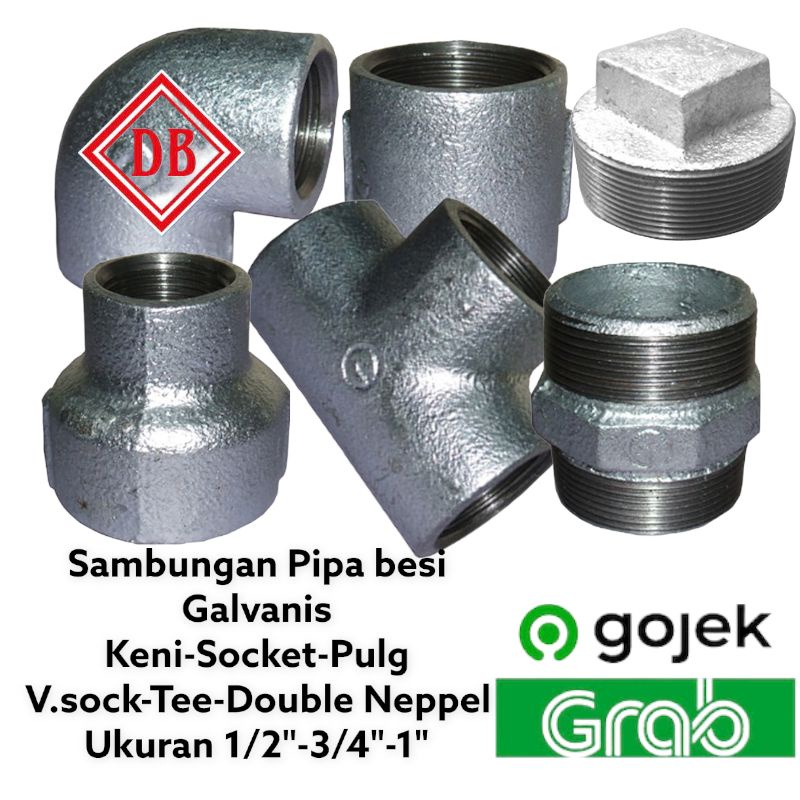 DB SAMBUNGAN PIPA BESI GALVANIS/SAMBUNGAN PIPA/