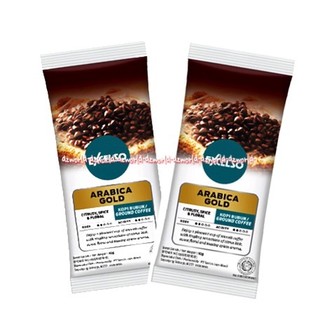 Excelso Arabica Gold 10sachet Citrusy Spice Floral Kopi Bubuk Ekselso Ground Coffee Kopi Excelso Kemasan Kotak Kopi Giling Bubuk Halus