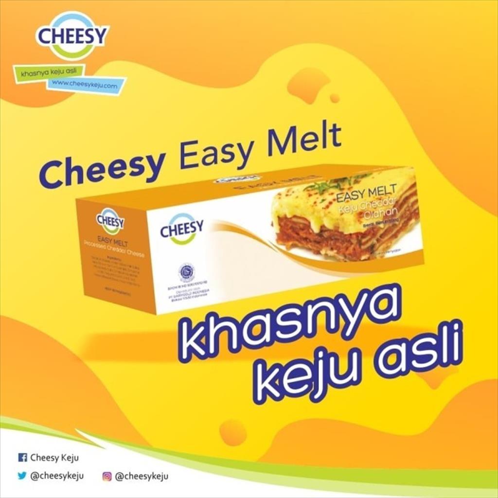 Keju  Cheddar Easy Melt / Keju Quick Melt / Keju Cheddar Cepat Meleleh Cheesy 2 Kg