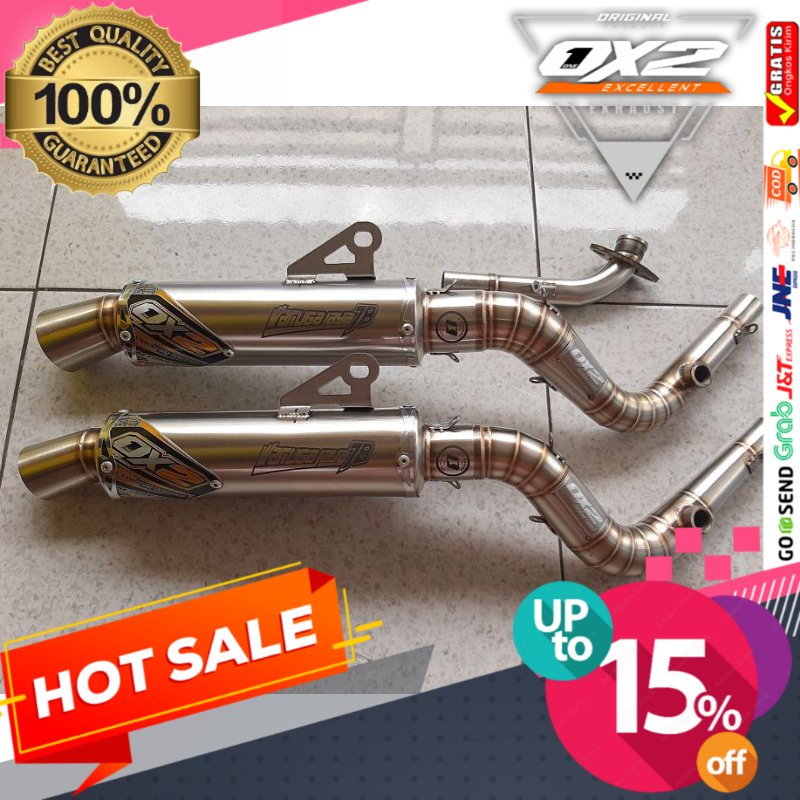 knalpot Aerox 155cc OX2 Racing exhaust