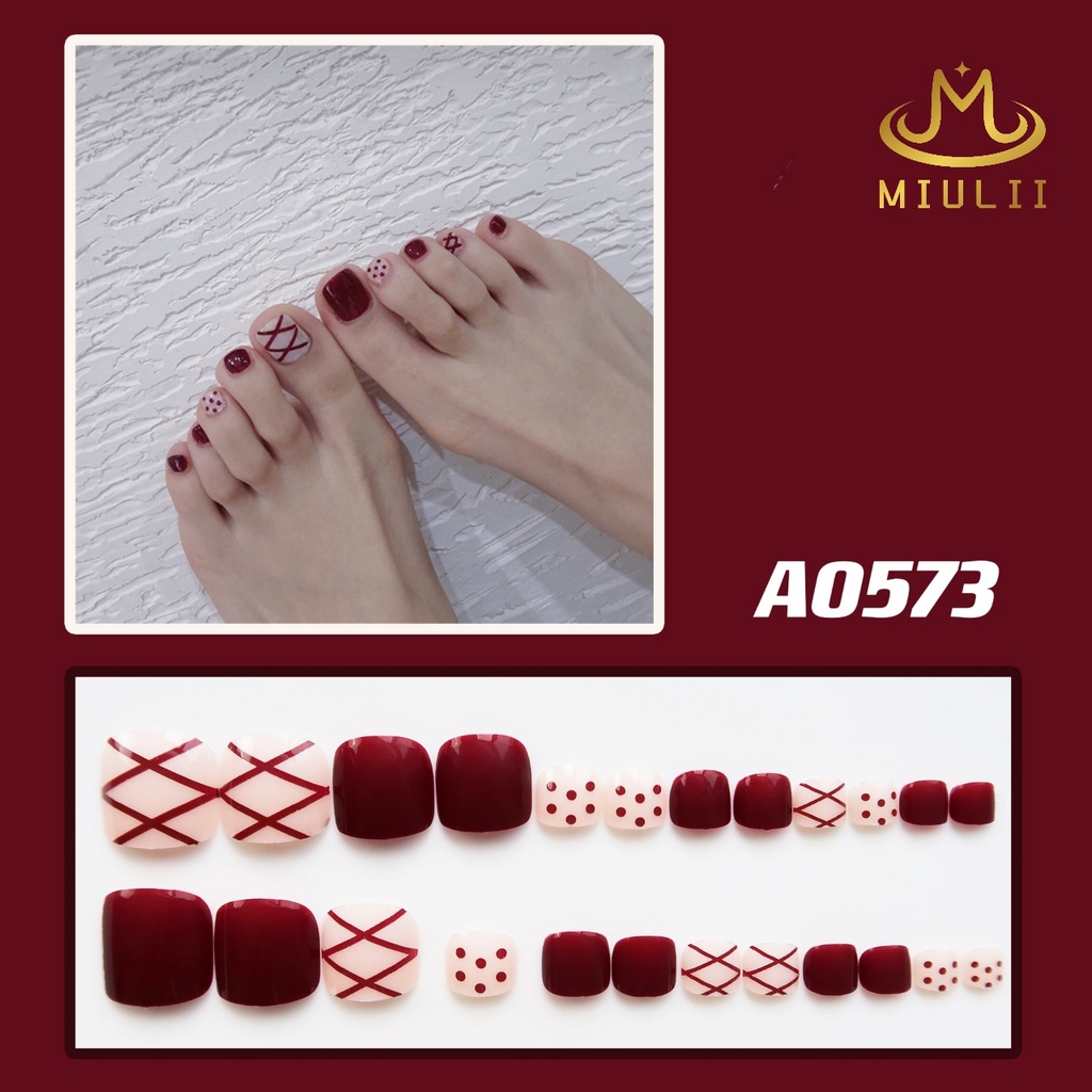 MIULII / KUKU PALSU   A0573  / 24PCS / 3D / NAIL ART / PREMIUM / CUTE / FREE LEM JELLY / KUTEK