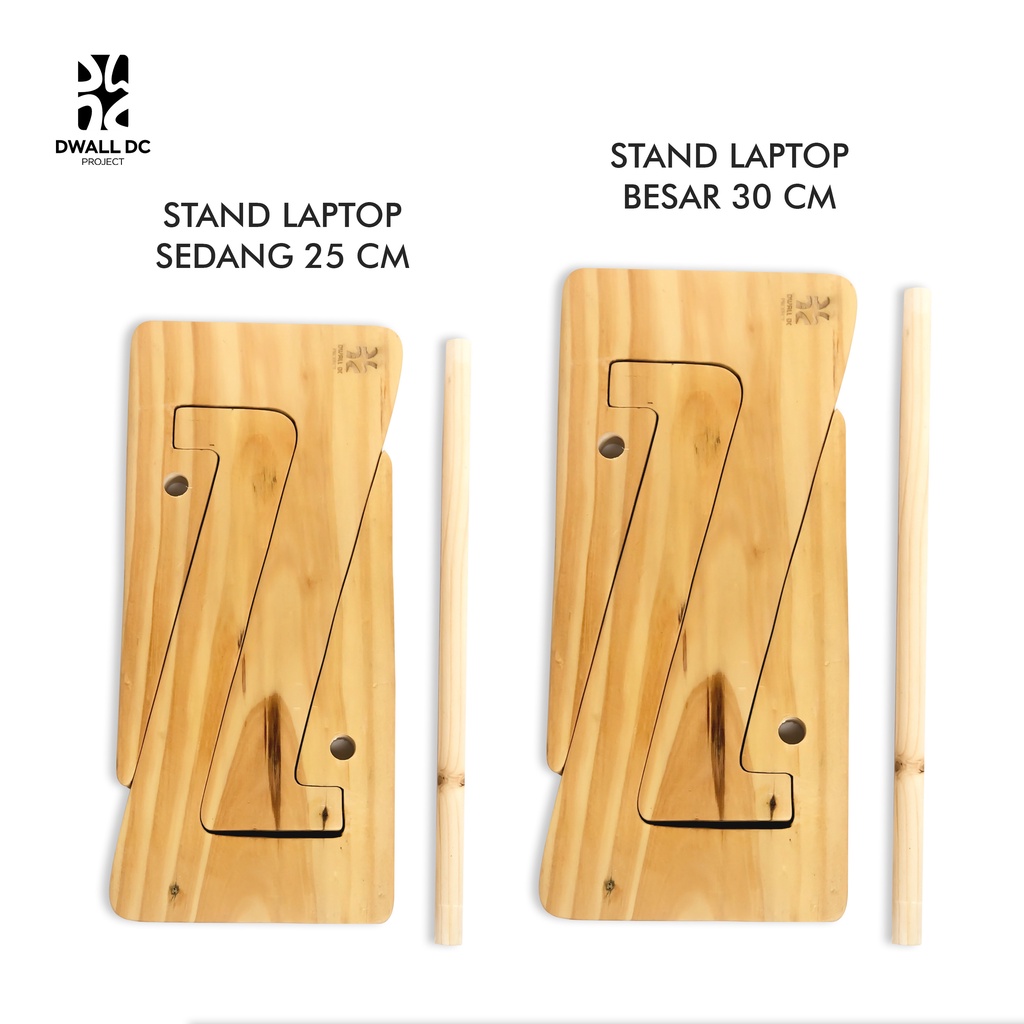 Stand Tatakan Laptop Bahan Kayu Ukuran 25 30cm