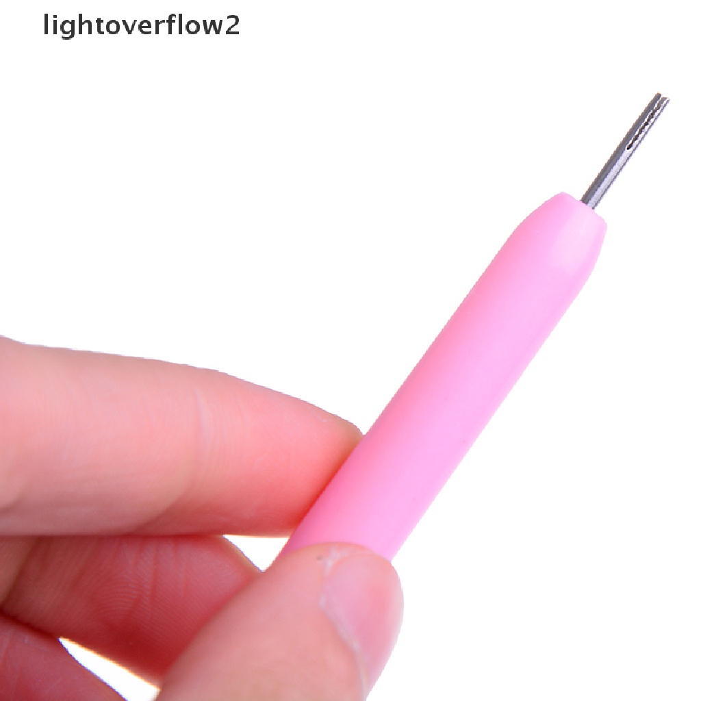 (lightoverflow2) 2pcs Pen Penggulung Kertas quilling Bahan Plastik