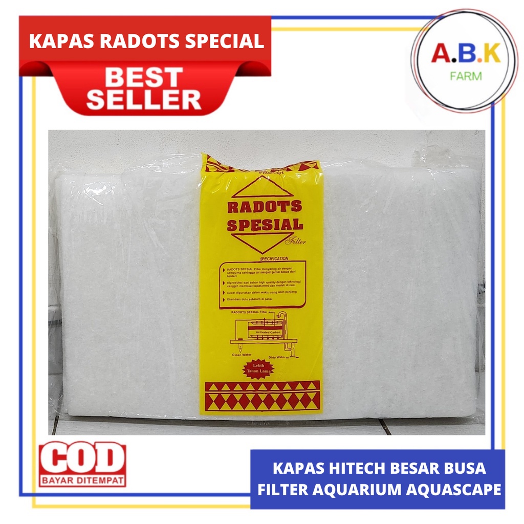 Kapas Hitech BESAR LARGE Dakron Busa Filter Aquarium Hi-Tech Radots Special 100X30X5 CM