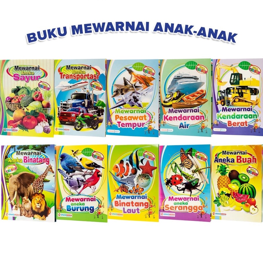 BUKU MEWARNAI ANAK BALITA ANAK 2 3 TAHUN FULL COLOUR
