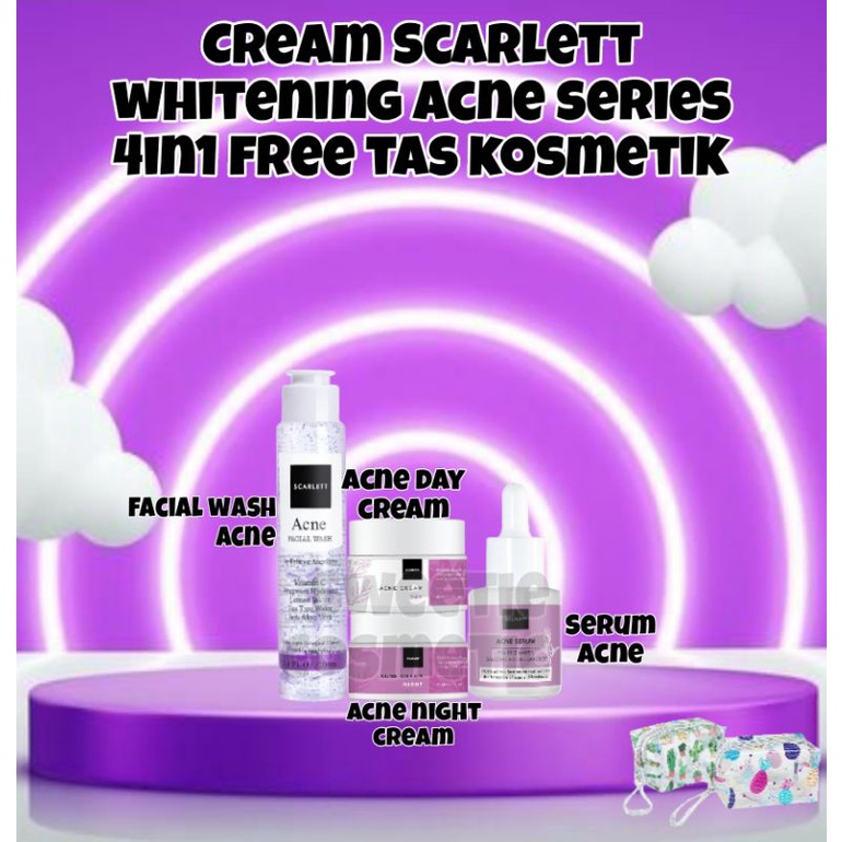 paket wajah scarlett whitening  brightly / paket acne / scarlett face skincare facial