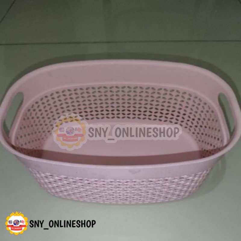 Keranjang Penyimpanan / Serbaguna Pink Plastik Asoka Clio