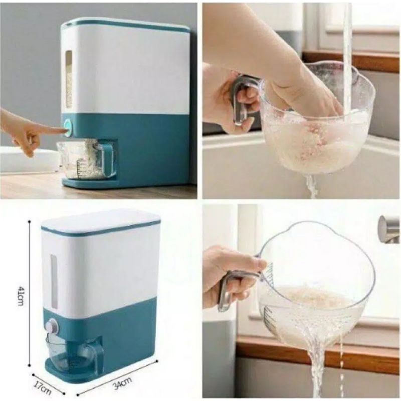 [BS]BOX PENYIMPANAN BERAS 12 LITER DISPENSER RICE BOX OTOMATIS