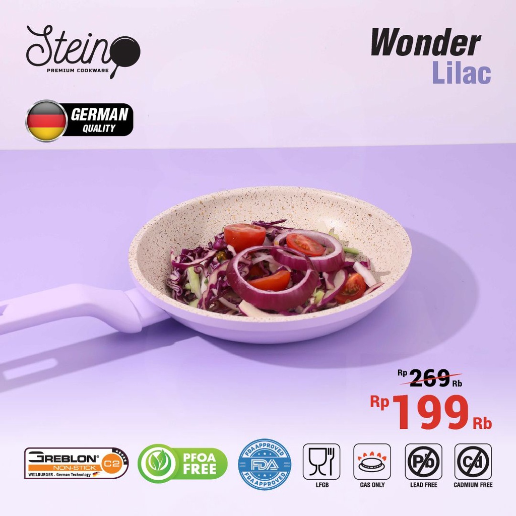 Panci Penggorengan Fry Pan Stein Steincookware Wonder Pan 20 Cm Frypan 20 Stein