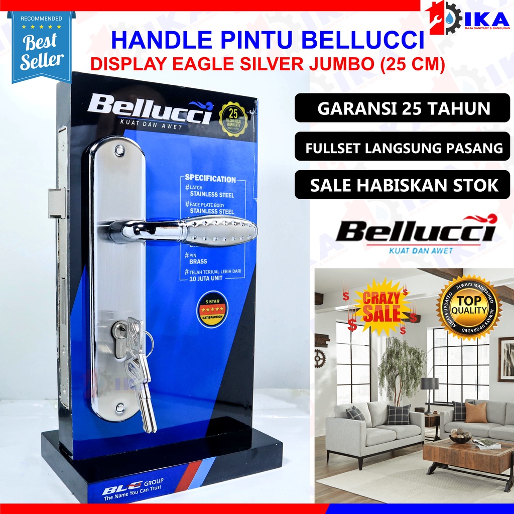 Kunci Pintu Besar Bellucci Eagle NP Bekas Display Handle Besar Bellucci Eagle Handle Stainless