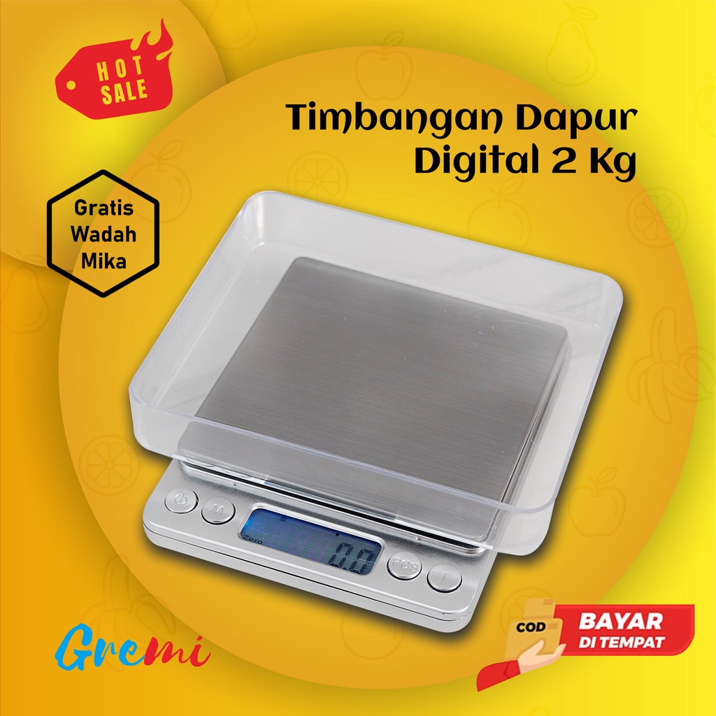 Timbangan Dapur Mini Digital Bumbu Kopi Logam Akurat