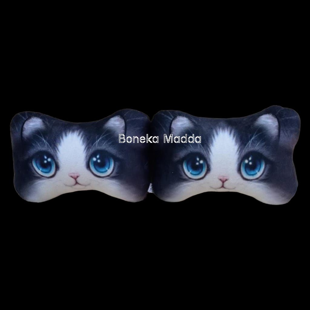 [ BISA BAYAR DI TEMPAT ] Bantal Mobil Kepal Kucing - Bantal Sandar Mobil - Bantal Sandar Kepala Motif Kucing Lucu
