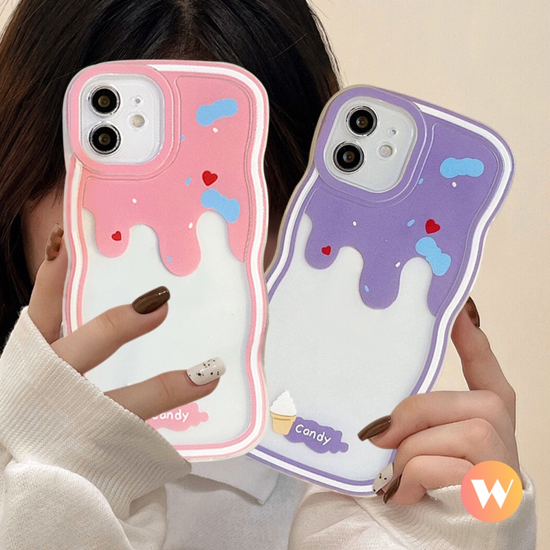 Soft Case TPU Transparan Gelombang Warna-Warni Permen Untuk Oppo A15 A7 A5s A16s A12 A3s A16 A57 2022 A54 A12E A11K A15s A53 A33 2020 A35 A32