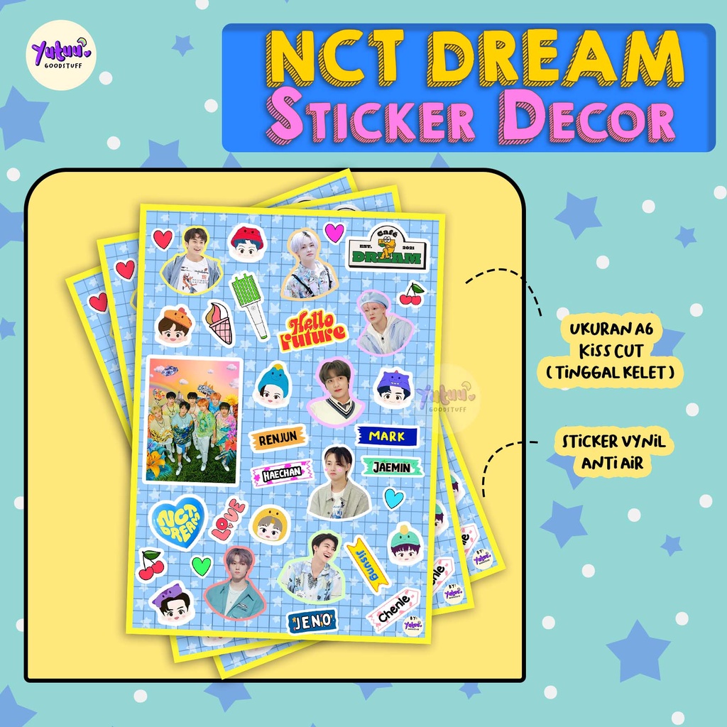 NCT DREAM Sticker Decor ( Anti Air ) uk A6 / STIKER KPOP NCT