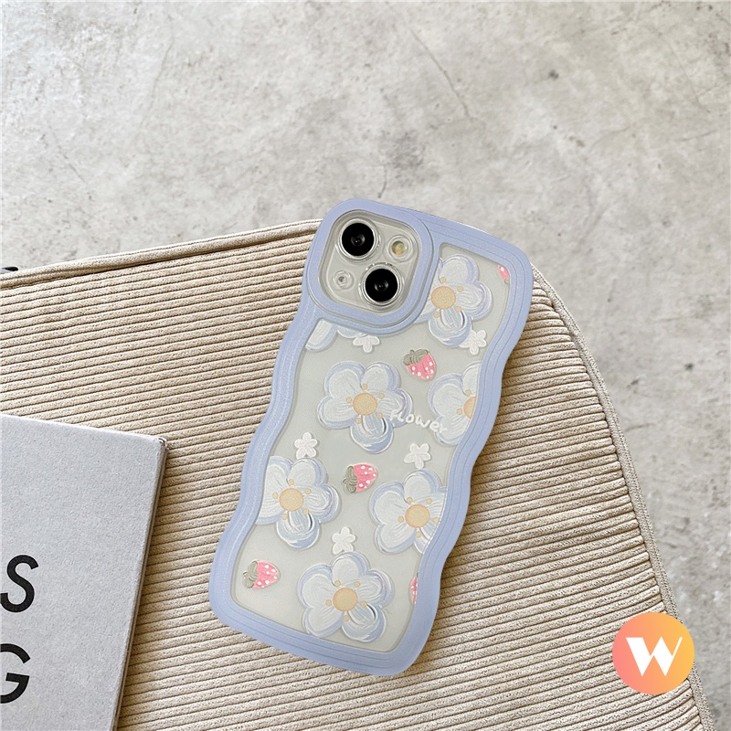 Soft Case TPU Motif Bunga Strawberry Untuk Samsung A04 A04s A12 A13 A50 A03s A02s A31 A20 A51 A03 A23 A22 A11 A21s M22 F22 A50S A52 A30Prent2