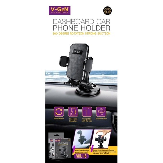 VGEN V-GeN VHL-15 / VHL-16 Dashboard Car Phone Holder Hp Mobil Suction