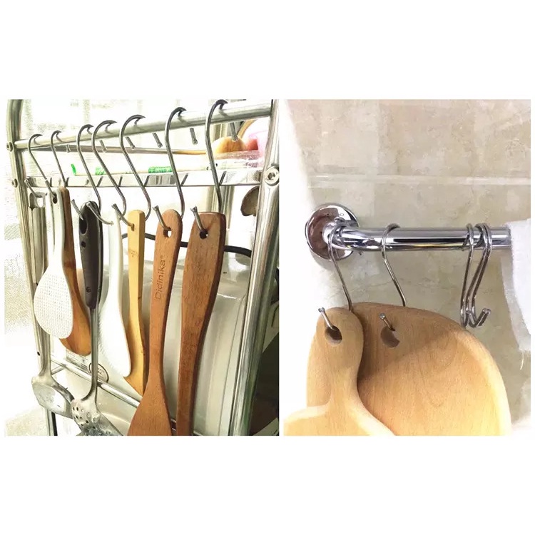 Gantungan S Serbaguna Stainless Steel Cantolan Bentuk S Hanger Hook Pengait Kawat Stainless Steel TERMURAH TERLARIS