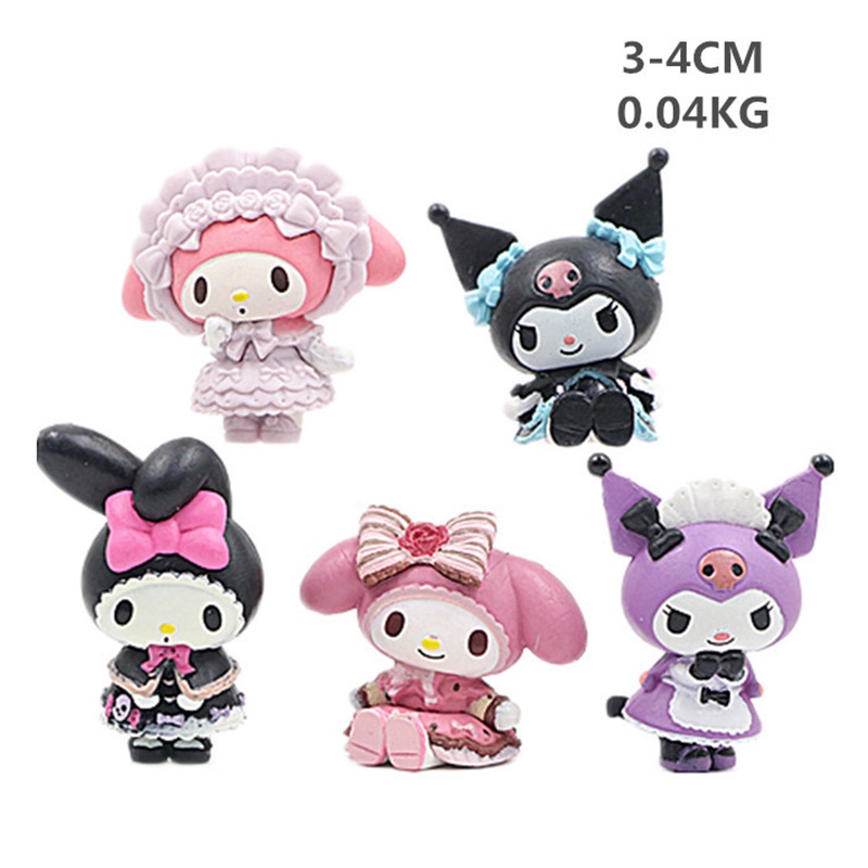 Mainan Boneka Action Figure My Melody Sanrio Kuromi Cinnamoroll Warna Pink Untuk Dekorasi Natal